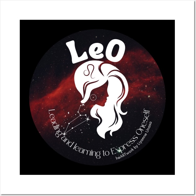 Cosmic Leo Zodiac Character Wall Art by HeartsLight